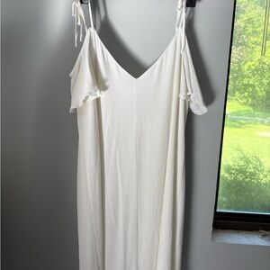Elegant White Spaghetti Strap Dress